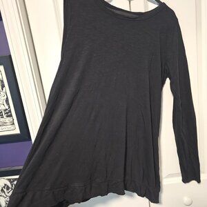 Soft Black Long Sleeve Top